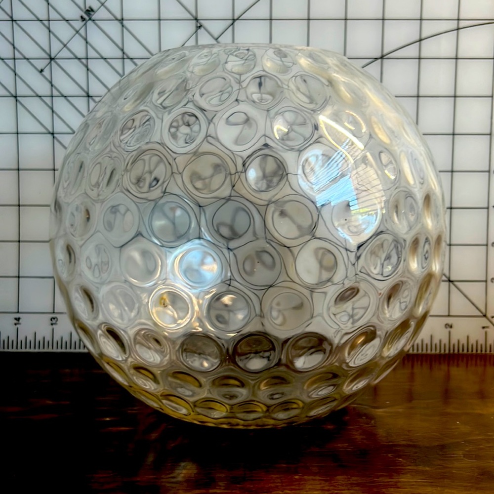 MCM Large  Blown Glass with reverse dimples